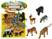 ANIMALI SAVANA RIGIDI 12 PZ C/ POSTER   TEOREMA