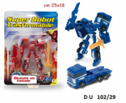 BLISTER SUPER ROBOT TRASFORMABILE 2 MODELLI TEOREMA