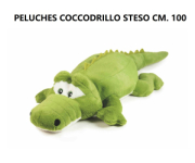 PELUCHES COCCODRILLO STESO L100CM OCCHI PLAST GLITTER  DECAR