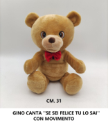 PELUCHES GINO SE SEI FELICE TU LO SAI CM.31 DECAR