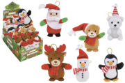 PELUCHES PUPAZZI NATALE CM10-6 ASSORTITI 18PZ D/BOX  GLOBO