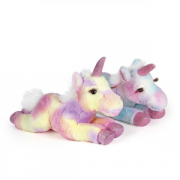 PELUCHES UNICORNO STESO L35CM MULTICOLOR 2COL